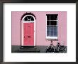Bicycle Leaning Against Pink House, Oxford, Oxfordshire, England by David Tomlinson Limited Edition Print