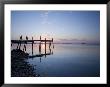 Sunrise With Pier On Chesapeake Bay, Maryland by David Evans Limited Edition Print