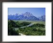 The Snake River Cutting Through Terrace 2000 M Below Summits, Grand Teton National Park, Wyoming by Tony Waltham Limited Edition Print