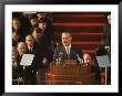 President Lyndon Johnson Speaking At His Inauguration by John Dominis Limited Edition Print