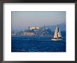 Sailing Boat In Front Of Alcatraz Island, San Francisco, California, Usa by Roberto Gerometta Limited Edition Print