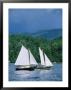 Sailboats And Darkening Sky, Lake Champlain, New York by Skip Brown Limited Edition Print
