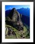 Funerary Rock With Una Picchu And Huayna Picchu In Background, Machu Picchu, Peru by Ryan Fox Limited Edition Print