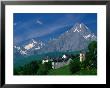 Village Of Lescun Near Route De Somport With Mountain Peaks In Distance, Midi-Pyrenees, France by Stephen Saks Limited Edition Print