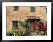 Old Home With Flowers At San Gimignano, Tuscany, Italy by Bill Bachmann Limited Edition Print