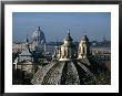 Domes Of St. Peter's Basilica, Piazza St. Pietro And Twin Churches, Piazza Del Popolo, Rome, Italy by Martin Moos Limited Edition Print