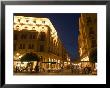 Street Side Cafe Area, Place D'etoile (Nejmeh Square) At Night, Downtown, Beirut, Lebanon by Christian Kober Limited Edition Print