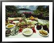 A Table Spread With Fruit And Seafood Prepared In The Local Creole Way by Bill Curtsinger Limited Edition Print
