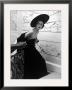 Restaurant Fashions: Cartwheel Hat, Strapless Evening Dress And Stole by Nina Leen Limited Edition Print