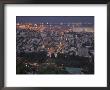 City At Dusk, With Bahai Shrine In Foreground, From Mount Carmel, Haifa, Israel, Middle East by Eitan Simanor Limited Edition Print