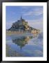 Mont St. Michel (Mont Saint-Michel) Reflected In Water, Manche, Normandy, France, Europe by Ruth Tomlinson Limited Edition Print