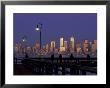 Seattle Skyline And Fishing Pier On Alki, Washington, Usa by Jamie & Judy Wild Limited Edition Print