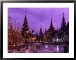 Terrace Of Shwedagon Pagoda At Dusk, Yangon, Myanmar (Burma) by Anders Blomqvist Limited Edition Print