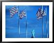 Statue Of Liberty And American Flags by Peter Adams Limited Edition Pricing Art Print