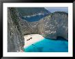 Aerial View Of Shipwreck Beach, Zakynthos, Ionian Islands, Greece by Walter Bibikow Limited Edition Pricing Art Print