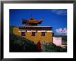 Tibetan Monastery And Monk, Zoige, Sichuan, China by Jane Sweeney Limited Edition Pricing Art Print