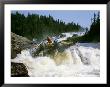 A Rafter Negotiates A Large Dip In The Magpie River In Quebec by Barry Tessman Limited Edition Pricing Art Print