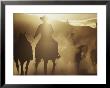 Silhouette Of Cowboys On Horses by Joseph B. Rife Limited Edition Pricing Art Print