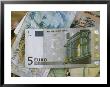 5-Euro Bill On Top Of A Stack Of Obsolete European Paper Money by Stephen Alvarez Limited Edition Print
