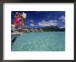 Woman With Laptop Computer In Bora Bora by Lonnie Duka Limited Edition Print
