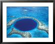 Aerial View Of Blue Hole At Lighthouse Reef, Belize by Greg Johnston Limited Edition Print