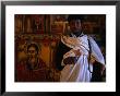 Priest Inside Ura Kida Nem Reth Church, Zeig Island, Lake Tana, Amhara, Ethiopia by Jane Sweeney Limited Edition Print