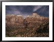 The Towering Red And White Sandstone Cliffs Of Zion National Park by Stacy Gold Limited Edition Print