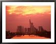 Cityscape At Dusk Of Frankfurt, Germany by Peter Adams Limited Edition Pricing Art Print