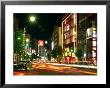 Moving Lights On Street Of Roppongi At Night, Tokyo, Japan by Greg Elms Limited Edition Print