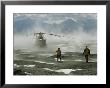 Members Of The Volcanology Team Await The Helicopter In Gorely Volcano Crater by Peter Carsten Limited Edition Pricing Art Print