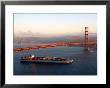 Container Ship Under The Golden Gate Bridge, San Francisco Bay, California, Usa by David R. Frazier Limited Edition Pricing Art Print