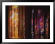 Rich Color Projected From Stained Glass Windows Onto Columns by Stephen St. John Limited Edition Print