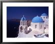 Blue Domed Churches, Oia, Santorini, Cyclades Islands, Greece by Steve Outram Limited Edition Print