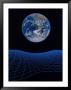 Earth Floating Above A Grid by Ron Russell Limited Edition Print