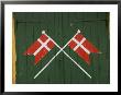 Denmark, Dannebrog, Danish Flag On The Doors Of Rescue Station by Keenpress Limited Edition Print