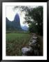 Rock Wall And Farm Fields Along The Li River, Guilin, Guangxi, China by Raymond Gehman Limited Edition Print
