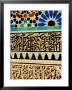 Decorative Tile Work On Mausoleum In Garden Of Saadan Tombs, Marrakesh, Morocco by Damien Simonis Limited Edition Print