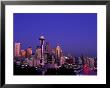 City Skyline And Space Needle, Mount Rainier In Background, Seattle, Washington, Usa by Steve Vidler Limited Edition Print