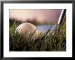 Golf Ball In Ruff With Iron In Background by Eric Kamp Limited Edition Print