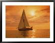 Sailboat At Sunset Off Florida Coast by Roger Smith Limited Edition Print