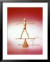Wooden Figure On Balance Board by Michelle Joyce Limited Edition Print