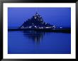 Mont Saint Michel At Night, Mont St. Michel, Basse-Normandy, France by Mark Daffey Limited Edition Print