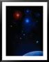 Illustration Of Planets And Stars by Ron Russell Limited Edition Print
