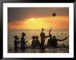 People Playing Water Volleyball, Negril, Jamaica by Mark Hunt Limited Edition Print