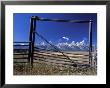 Ranch's Fencing Frames The Mountains Of Grand Teton National Park, Wyoming, Usa by Diane Johnson Limited Edition Pricing Art Print