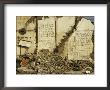 Sign With Arrows And Graffiti On Walls In A Ruined Building by Eightfish Limited Edition Print