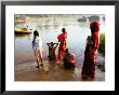 Females Washing In River In Morning, Hampi, Karnataka, India by Greg Elms Limited Edition Print