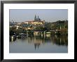 Prague Castle And Strahov Monastery Reflecting On Vltava River, Prague, Czech Republic by Richard Nebesky Limited Edition Print