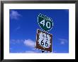 Road Sign On Old Route 66 At Texas-New Mexico Border, Usa by Oliver Strewe Limited Edition Print