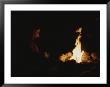 Woman At A Campfire At Night by Todd Gipstein Limited Edition Pricing Art Print
